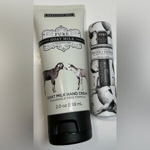Beekman 1802 Goat Milk Hand Cream 2 oz  and Lip Balm Set -
